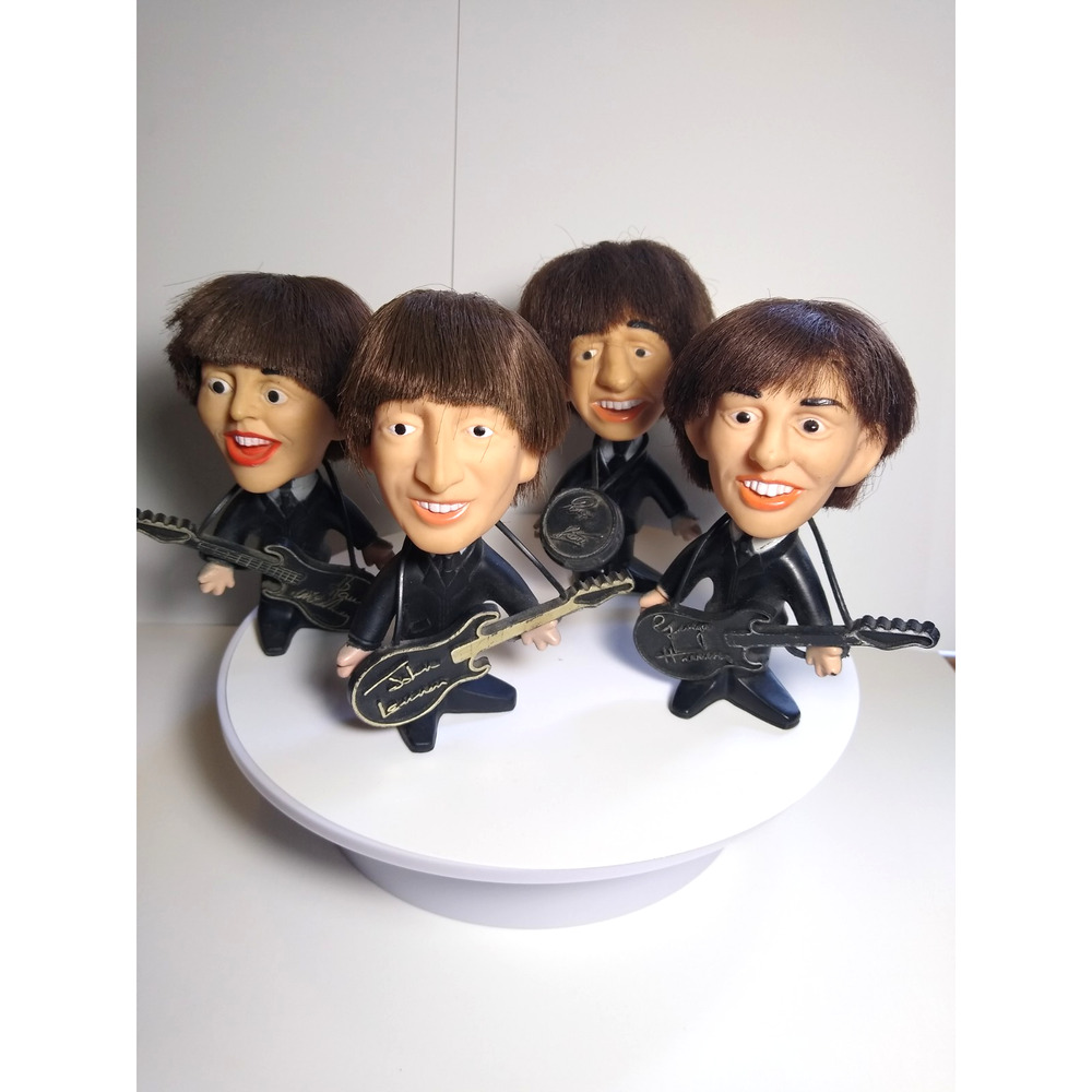 The Beatles Remco Dolls Set Of 4 Nems 1964 Original Hair John Lennon George Paul